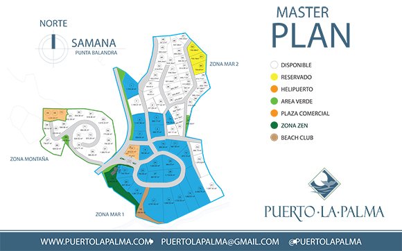 Masterplan of Puerto La Palma in Samana Dominican Republic.