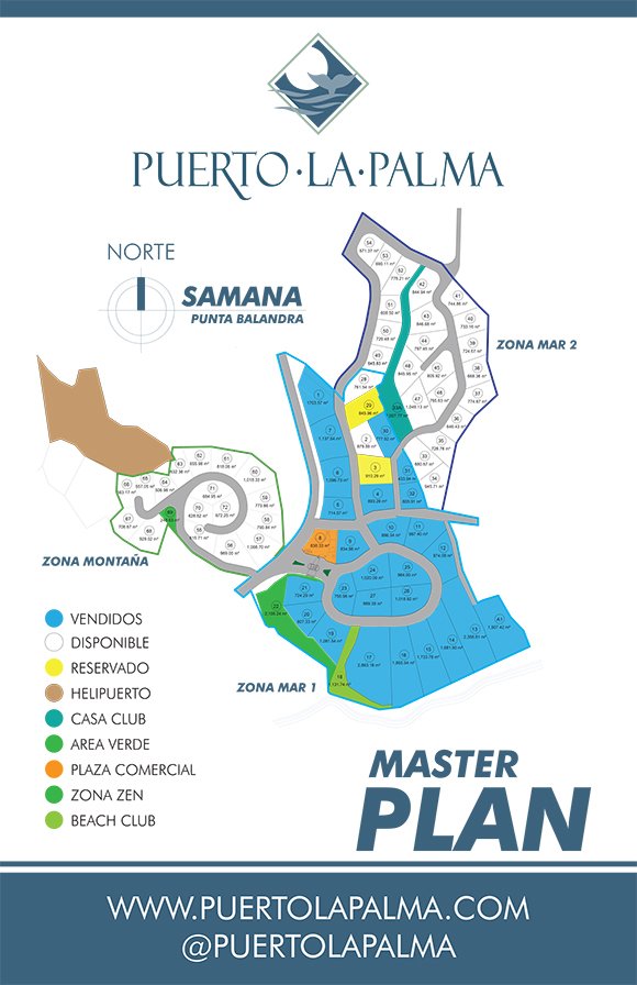 Masterplan of Puerto La Palma in Samana Dominican Republic.